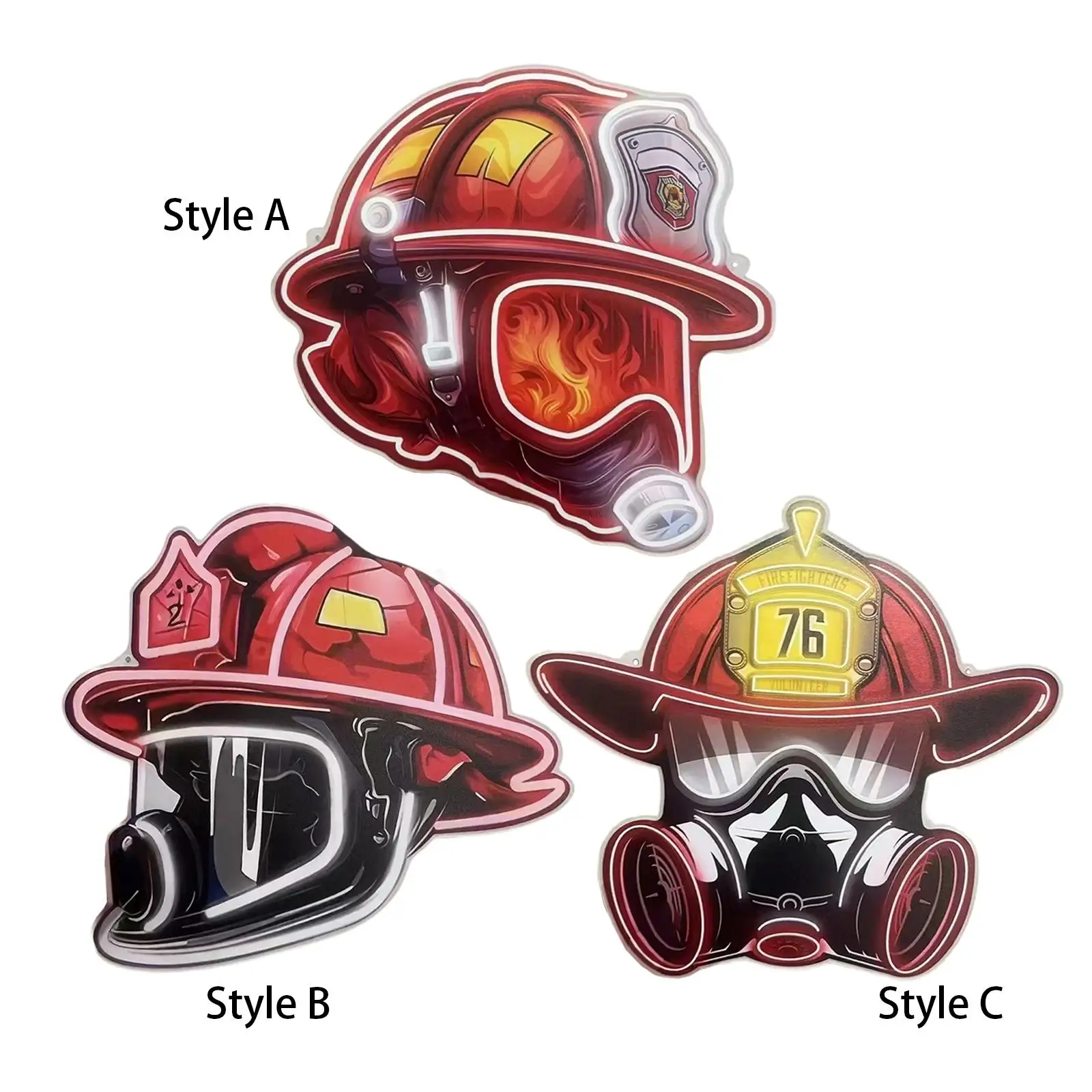 

Firefighter Helmet Sign Funny USB Powered for Office Bedroom Playroom