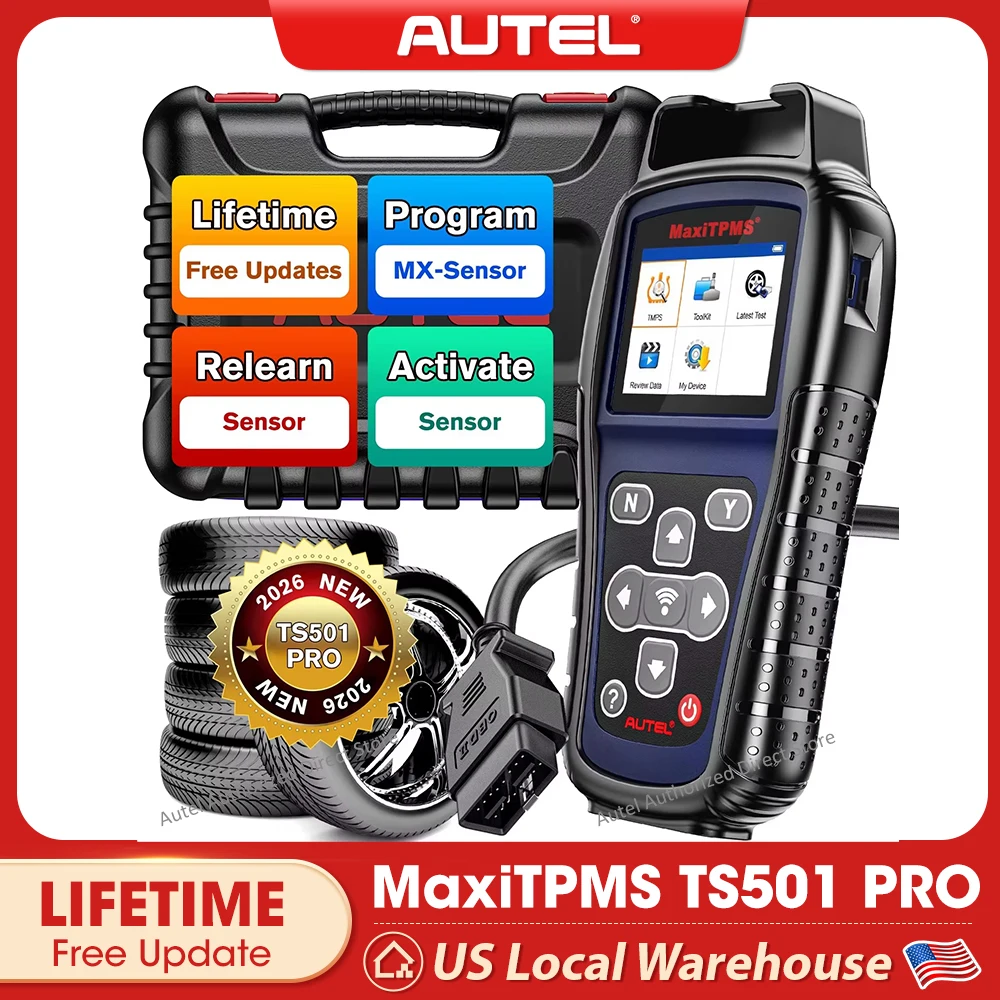 

Autel MaxiTPMS TS501 PRO: Инструмент для программирования, сброса и диагностики TPMS, активации/перепрограммирования датчиков TPMS, программирования датчиков Autel MX-Sensors