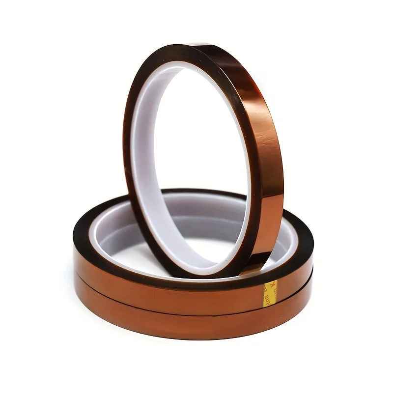 Adhesive High Temperature Heat Resistant Tape 3mm 4mm 5mm 7mm ×33M Long No Residue Tape for Watch Polishing Electronic Repair