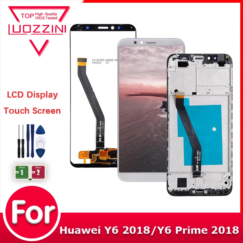 Display For Huawei Y6 Prime 2018 LCD Y6 2018  Touch Screen Panel Digitizer ATU L11 L21 L22 LX1 LX3 L31 L42 Assembly Replacement