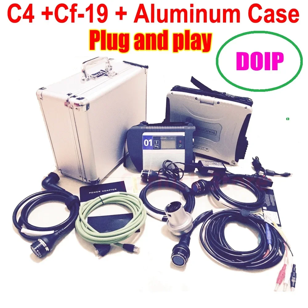 DOIP MB STAR C4 With laptop CF-19 CF19 PC Car Truck Diagnostic Tool WiFi SD Connect C4 For 12V 24V Ready To Work