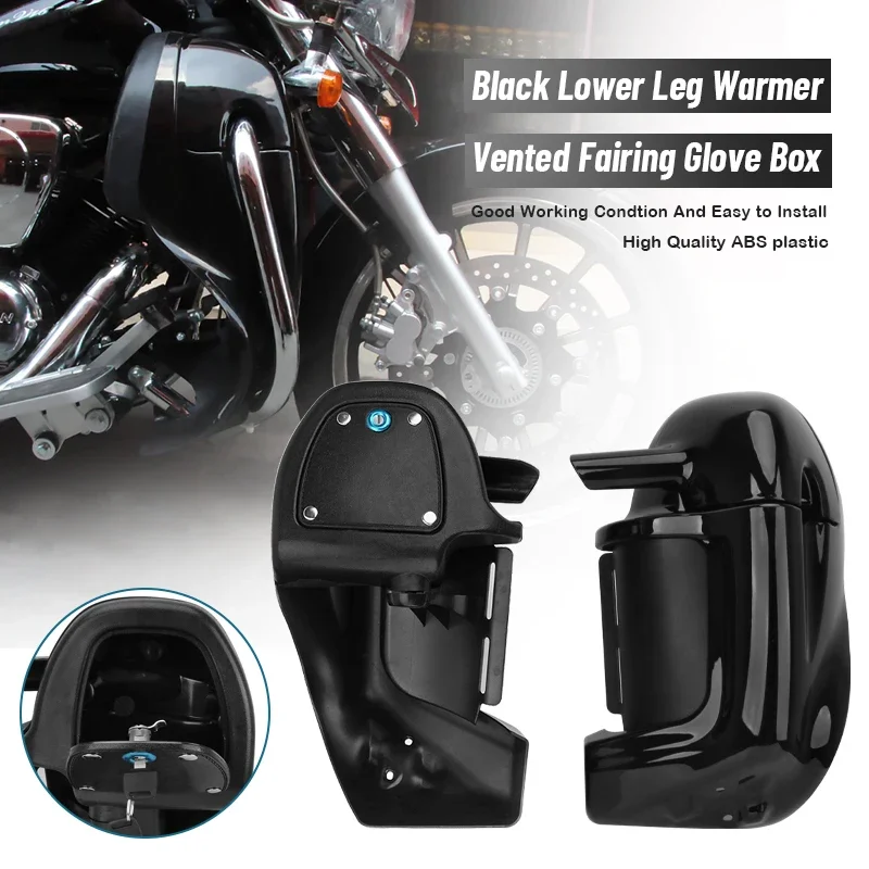 

W/Lock Lower Vented Leg Fairing Glove Box Motorcycle Parts For Harley Touring 1983-2013 Road King Electra Street Glide FLHR FLHT