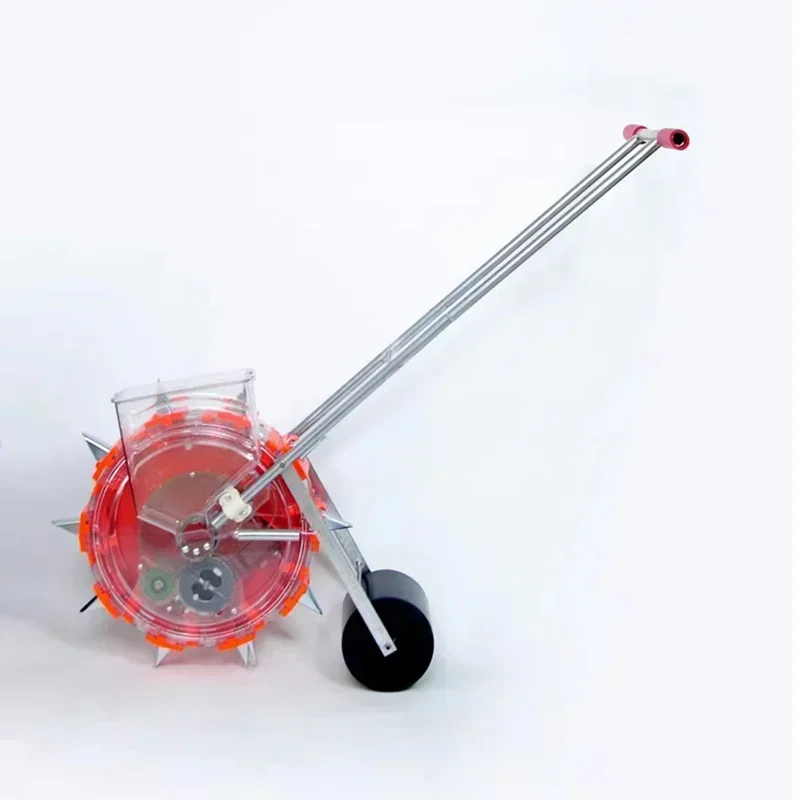 Manual Corn Planter, Roller Type, Adjustable for Precision Placement, Plastic and Stainless Steel, for Agricultural Gardens