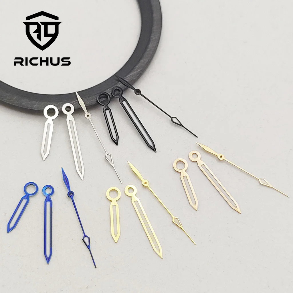 RICHUS Silver Watch Hands NH35 Hands Green Luminous Fit NH34 NH35 NH36 ETA2824 2836 Miyota8215-DG Movement