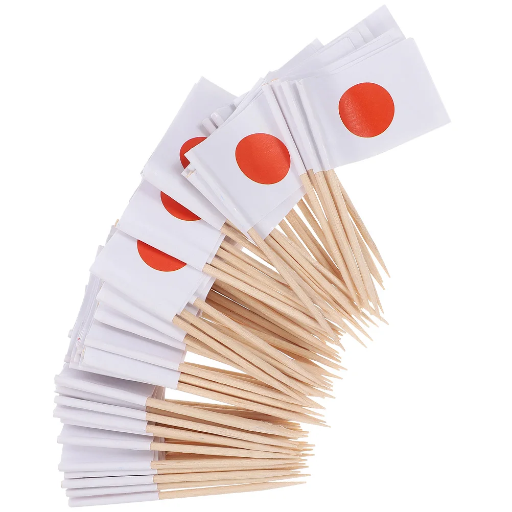 

200 Pcs Cake Card Toothpick Flags Beautiful Shape for Hotels Bars Great Life Food Drinks Guests Successful Party Unique National
