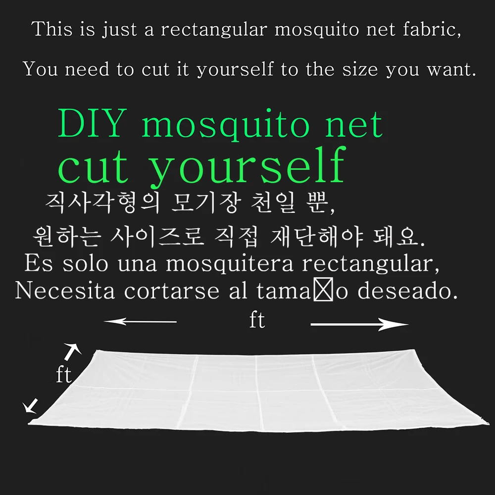 Accesorios para tienda de campaña, mosquitera Diy, 2m x 3m, 3x4, 3x6, 5x10, para acampar al aire libre, cazar, senderismo, pesca, jardín, Camping, corte Yourslf