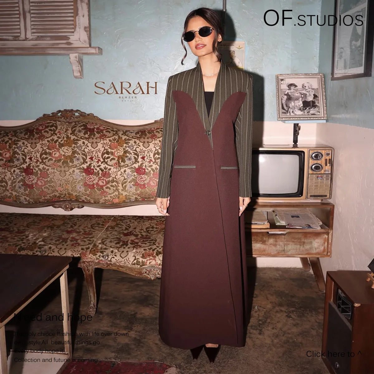 SuperAen 2025 Autumn Contrasting Color Splicing Red Stripe Long Trench Coat for Women