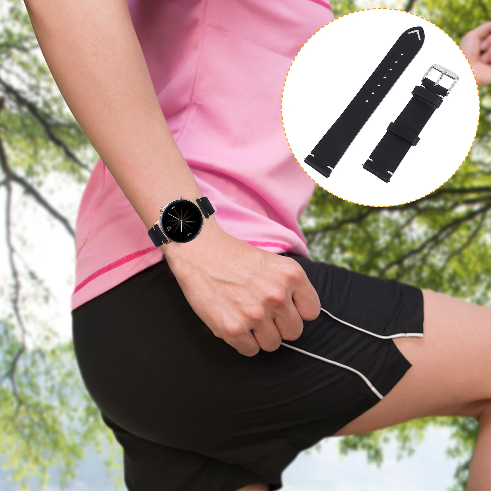 

1pc Ultra-thin Watch Strap Quick Release Replacement Band Men Adjustable Wrist Size Stylish Premium Material