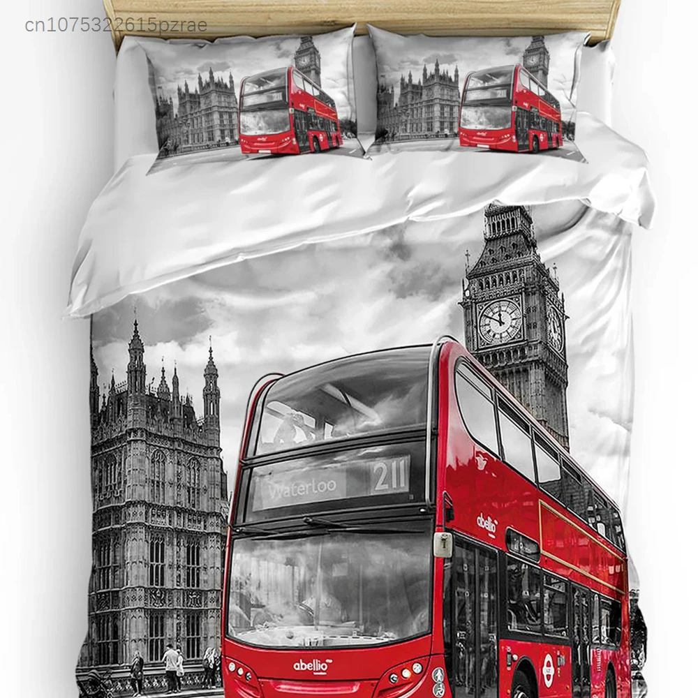 Home Textiles London - London Street Red Bus Big Ben