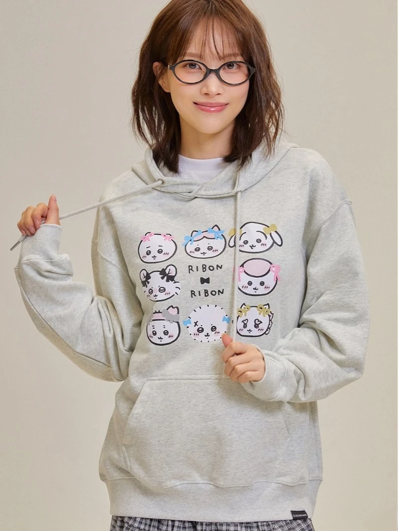 MINISO chiikawa Jiyikawa Usaqi gemeinsames Kapuzenpullover Langarm vielseitiges Damen- und Herrenoberteil Pullover Herbst Winter Kleidung