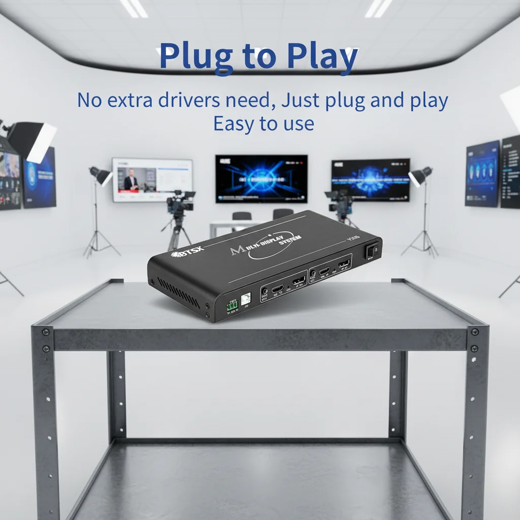 Professional Audio Video Lighting Controller 8K HDMI DP HD Video Wall Controller 2x2 2x3 1x4 1x6 1x8 2x4 Point Array