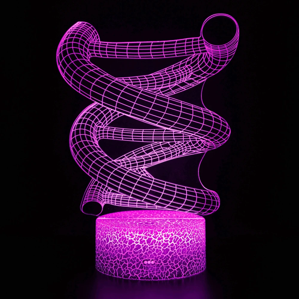 Nighdn DNA Model 3D Illusion Lamp LED Night Light 7 Color Changing Nightlight Bedroom Desk Lamps for Kids Gifts Home Decor