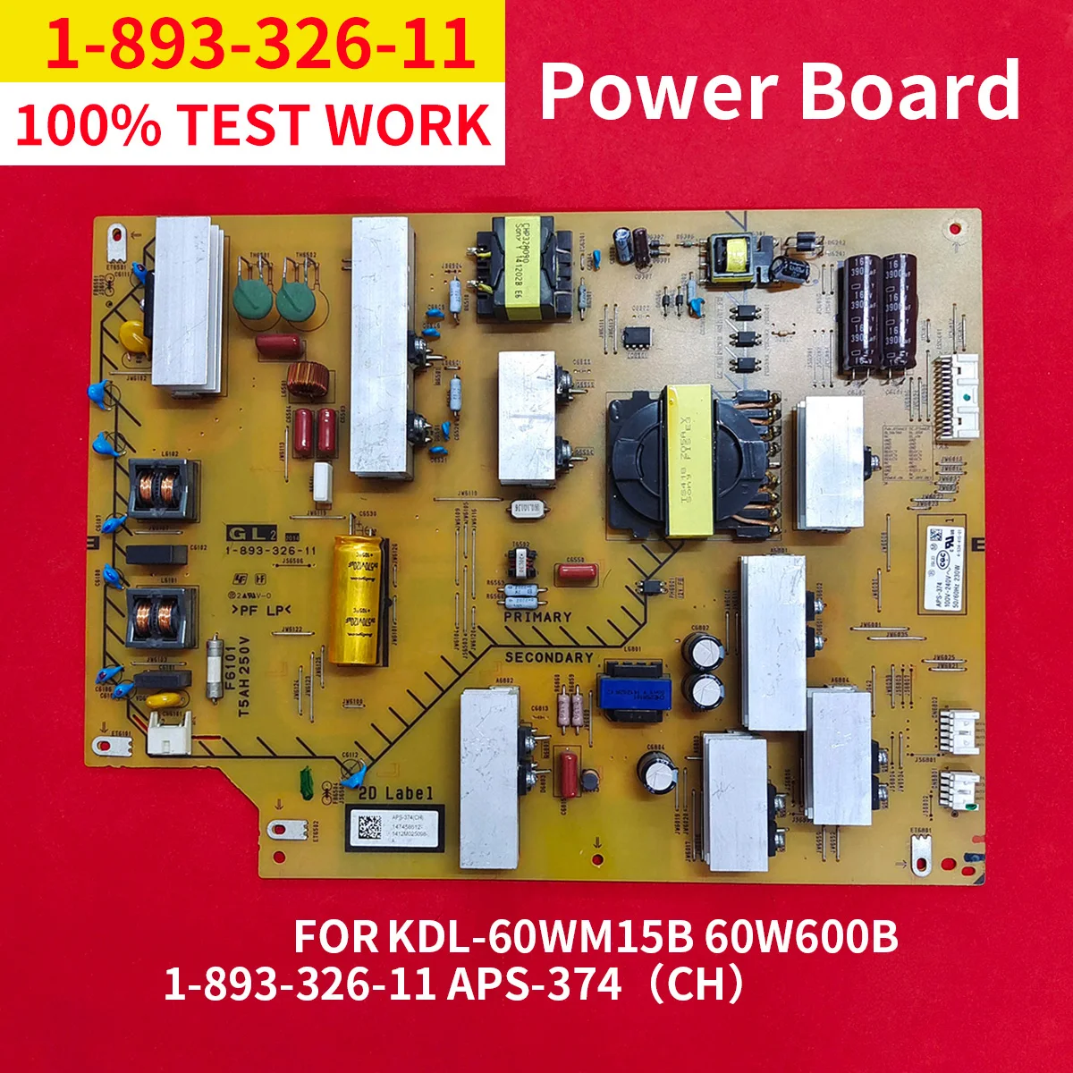 power supply board KDL-60W600B KDL-60WM15B For1-893-326-11 APS-374