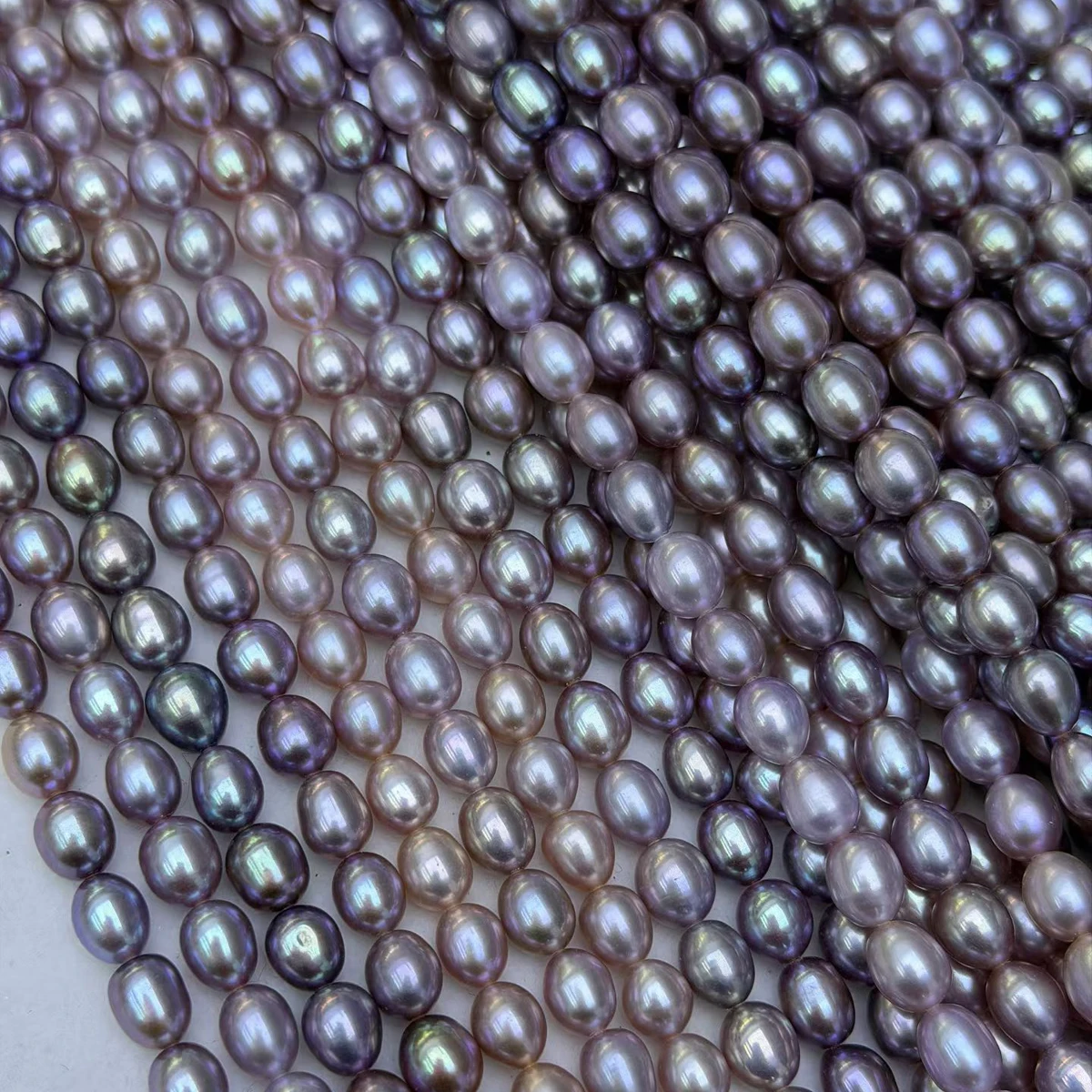 

White Purple Orange Natural Freshwater Pearl 7-8mm Rice Bead for Jewelry Make DIY Necklace Earring Bracelet Accessory Women Gift