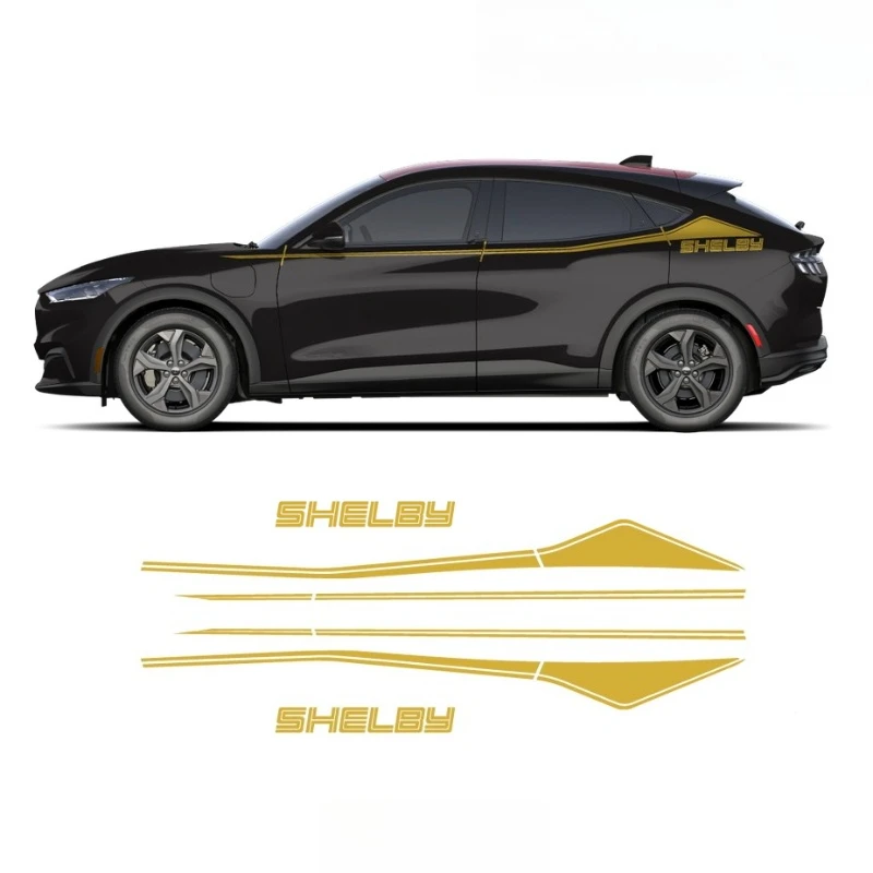 

Виниловые наклейки для автомобиля Ford Mach-E, графические наклейки на боковые части, спортивные модные декоративные аксессуары