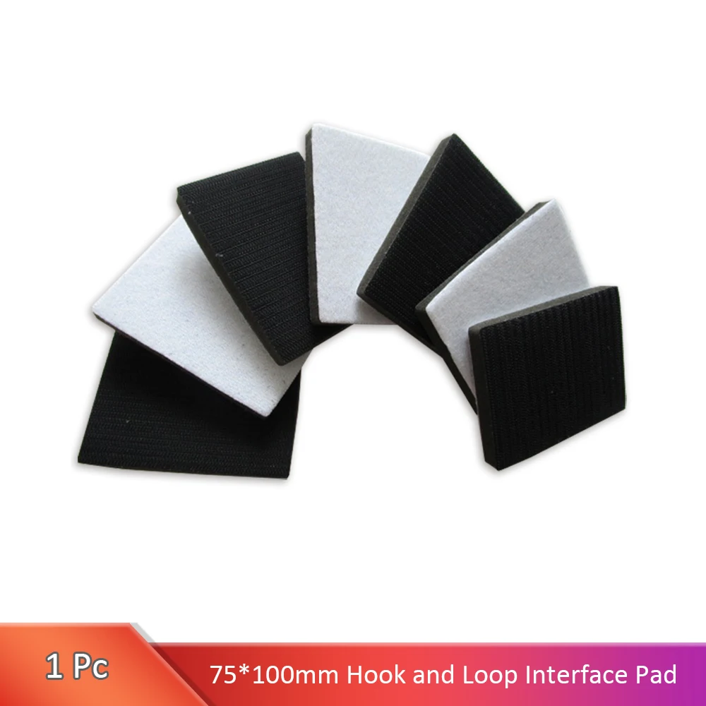 75*100mm Rectangle Soft Sponge Interface Pad Damping Pad for Sander Backing Pad Abrasive tools Accessories - Hook and Loop