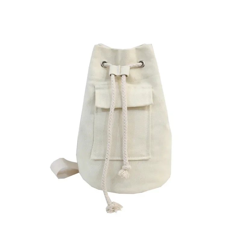 Canvas Bag Backpack Shoulder Bag Japanese Style Crossbody Bucket Bags for Women School Backpack for College Students Unisex