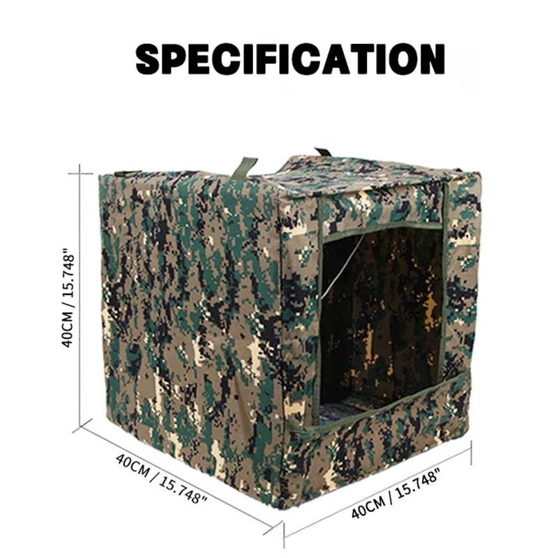 Wildhunt Camouflage Canvas Slingshot Bullseye Ball Storage Box Outdoor Sport Balls Shooting Bull's Eye 40 x 40cm Storage Box