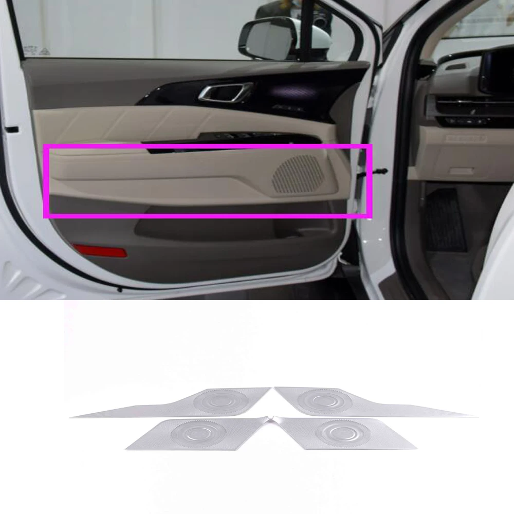 For Kia Carnival KA4 2021 2022 Car Gate Door Loudspeaker Pad Dashboard Reading Light Audio Speaker Cover Trim Frame Accessories