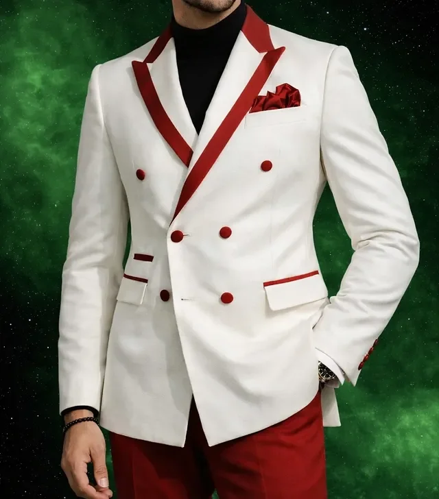 

Gwenhwyar Elegant Suits For Men Formal Wear Peaked Label Prom Blazer Custom Made Single Breasted Jacket Pants 2 Pieces Groom Tux