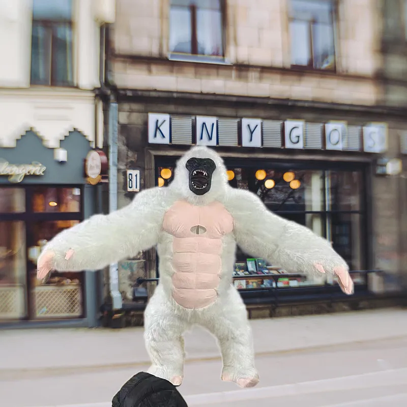 

Красочный гигантский надувной костюм гориллы-талисмана, мультяшный костюм для ходьбы, наряд для Хэллоуина, Рождества, реквизит для праздничных мероприятий