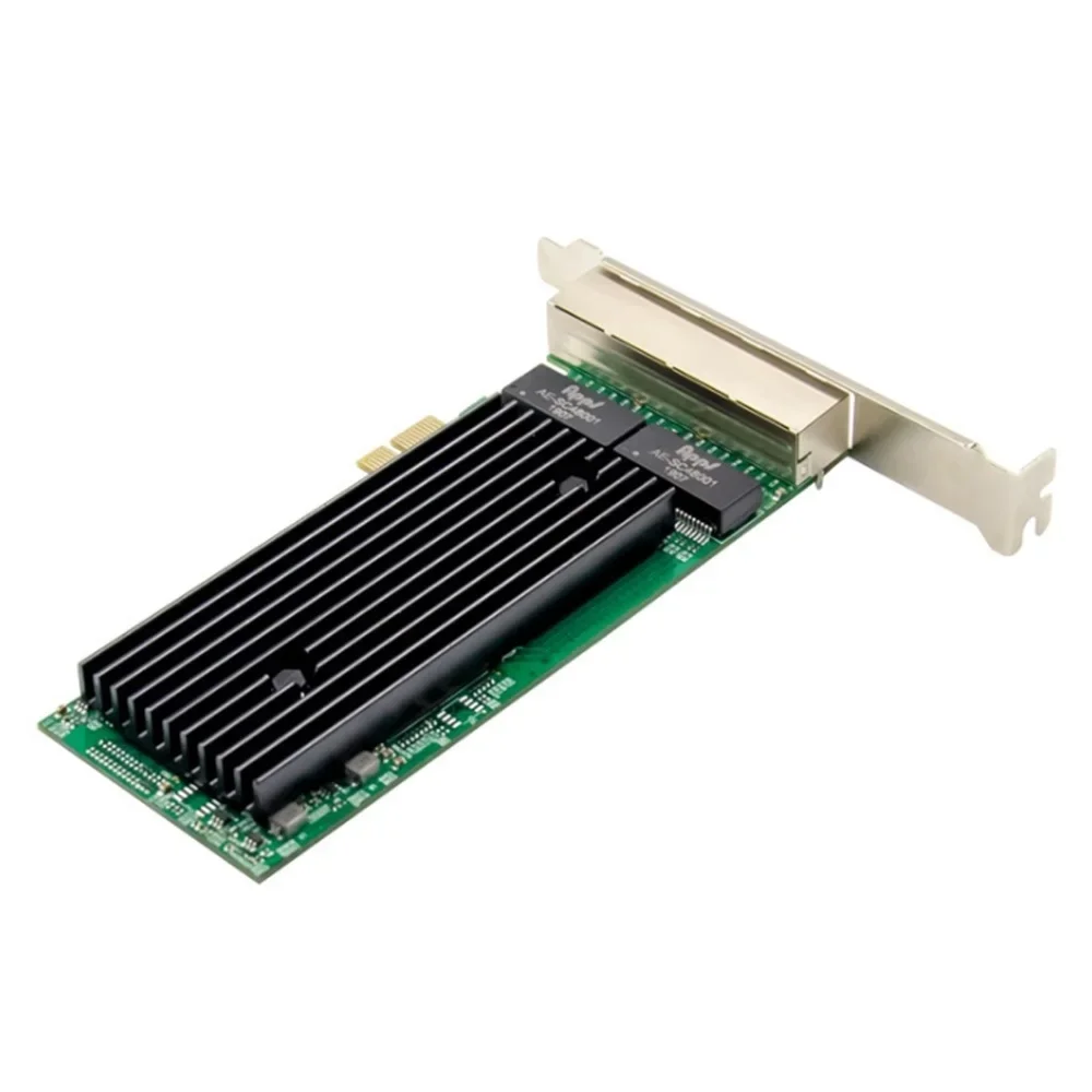 pcie x1 1000m lan 4 puertos RJ45 Gigabit Ethernet PCI-Express X14 adaptador de servidor tarjeta de red Intel82576 T4 Chipset