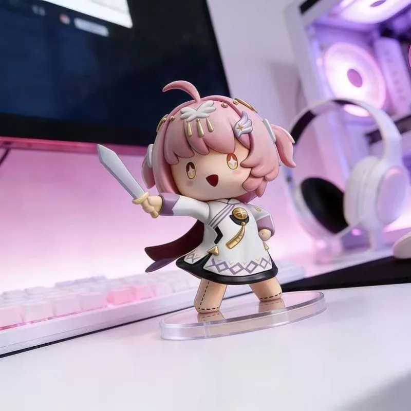 Ames Figure, Cute Chibi Girl Statue, Collectible Model, Desktop Display Ornament for Game Fans