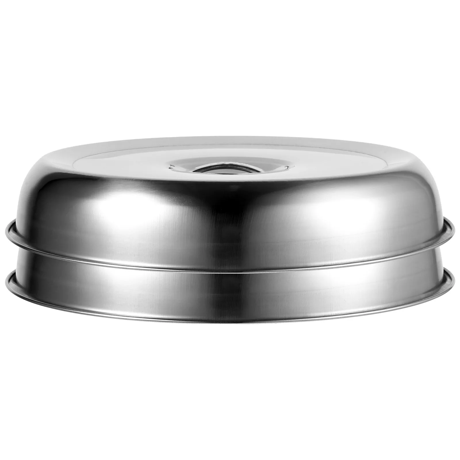 

2Pcs Stainless Steel Food Covers Round Protective Dome Heat Resistant Cooking Covers Kitchen Tool for Grilled Steak Burgers