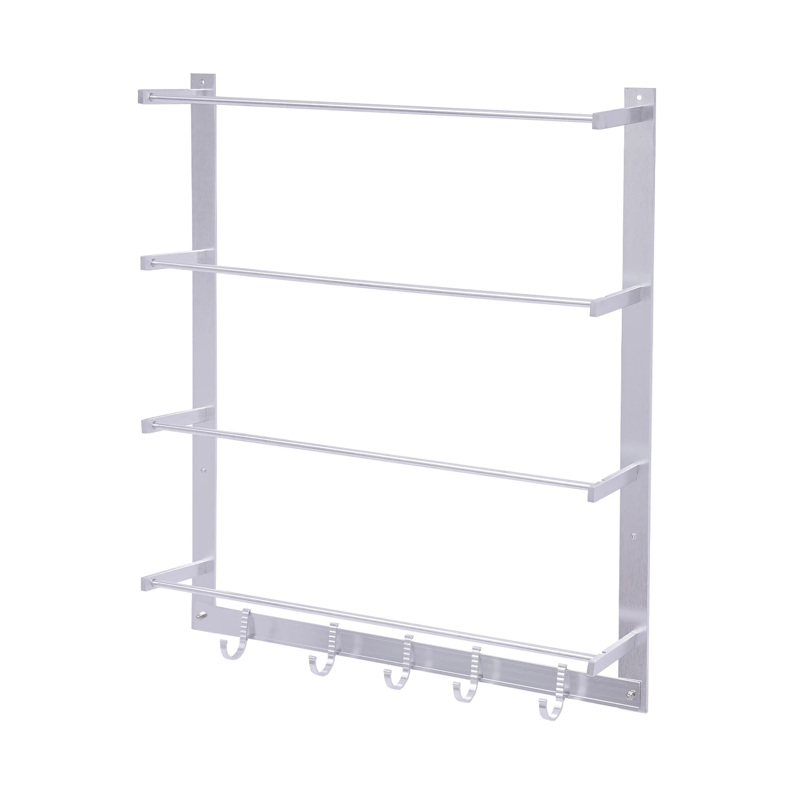 Wall Mount Silver Wire Spool Rack Thread Holder Organizer Ribbons Roll Storage Sewing Tool with Aluminum Alloy Material