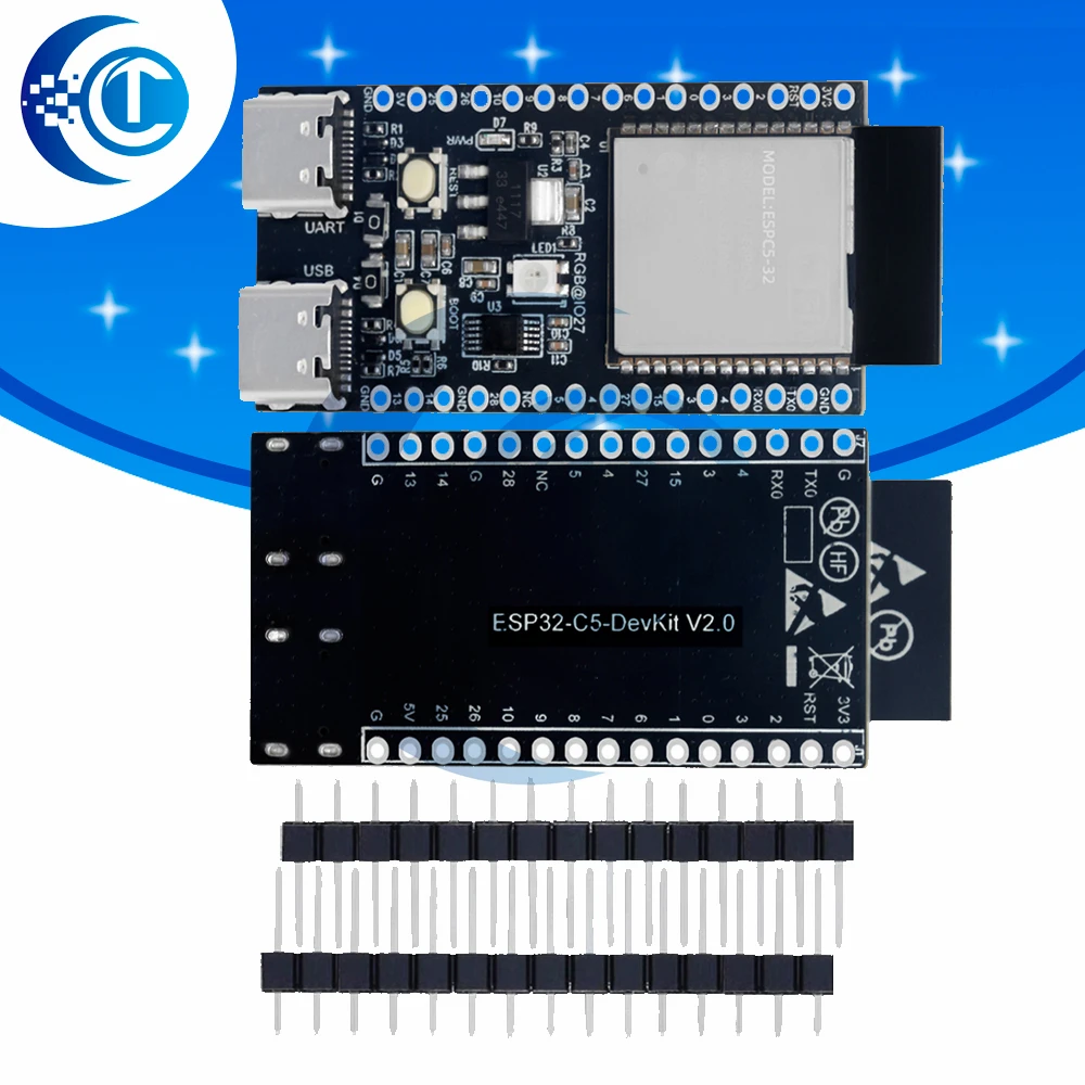 ESP32-C5-DevKitC-1 Development Board  With Dual-Band 2.4G/5G WiFi+Bluetooth ESP32-C5 TYPE-C Module