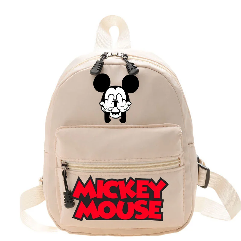 2024 Disney Mickey Minnie Frauen Kawaii Rucksack Animation Mini beliebte Teen Girls College-Stil Trend Schult asche Mode Spaß Tasche