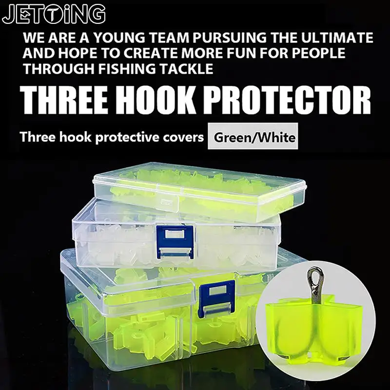 Assorted Fishing Treble Hooks Safety Covers Bonnets Fishhook Treble Covers Protector Holders Sheath Case Pesca