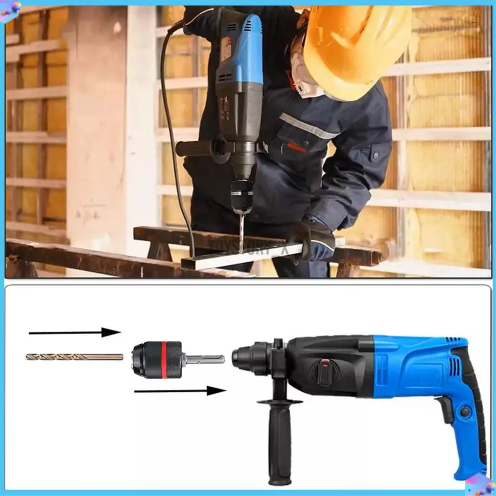 

A43T Metal Heavy Duty 13Mm Keyless Drill Chuck Hex Shank/SDS/Socket Square Female Adaptor Hardware Tool Professional