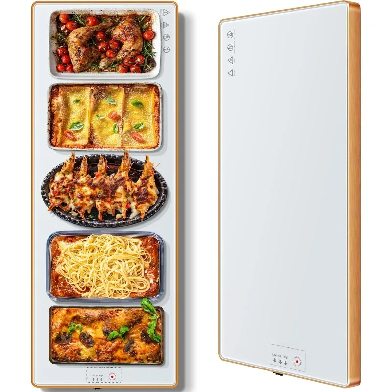 

Electric Warming Tray（Extra Long 40”x12”），Food Warmer with Thermostat and Full Surface Heating，Food Warming Mat with 2 Temperatu