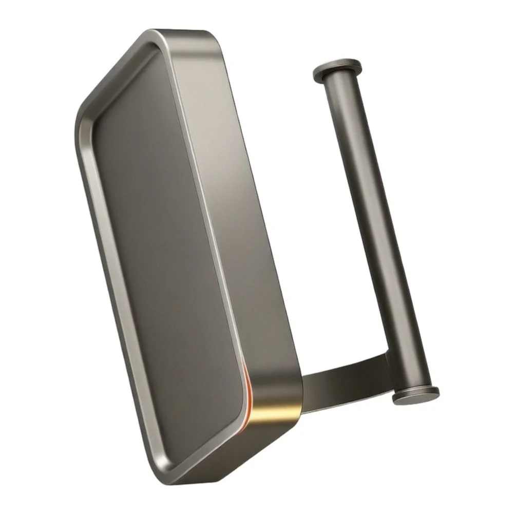 Zinc Alloy Toilet Paper Dispenser with Built-in Shelf and Phone Holder for Modern Bathroom Storage 20x12x11cm for gunmetal