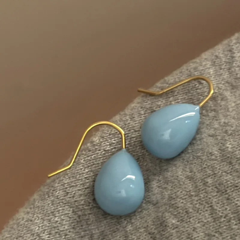 Dripping Oil Water Drops Earrings for Women Fashion Exquisite Design Korean Drop Earring Simple High Quality Jewelry
