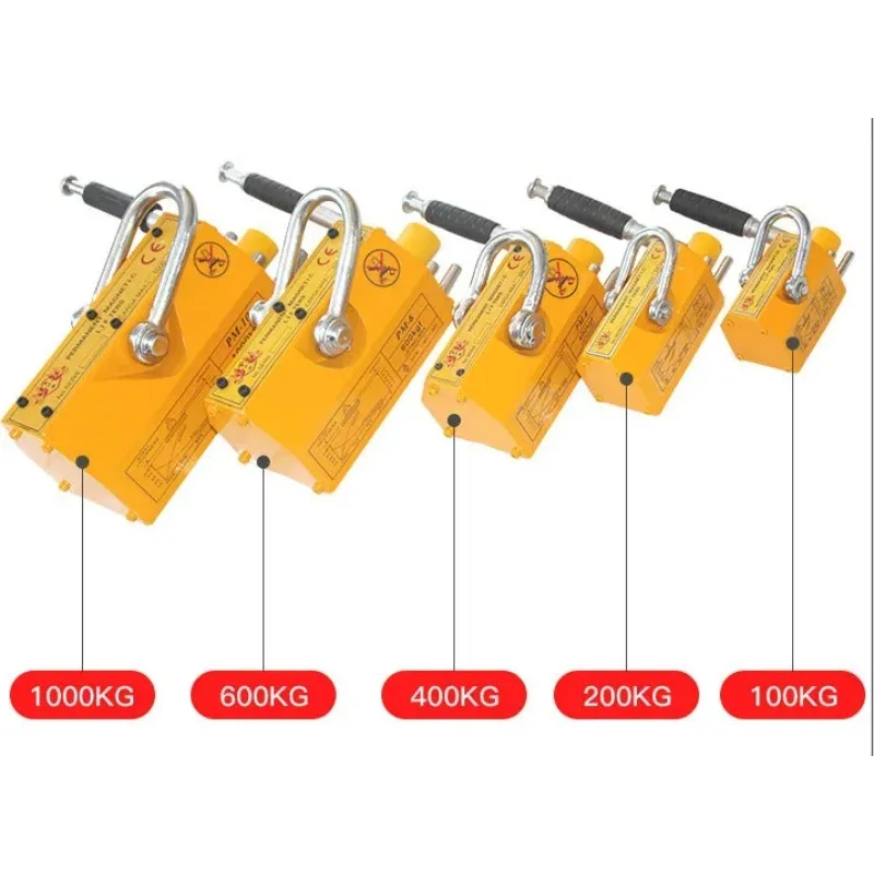 100-5000 kg Permanent Magnet Jack Magnetic Lifting Strong Manual Magnet Chuck Lift Crane