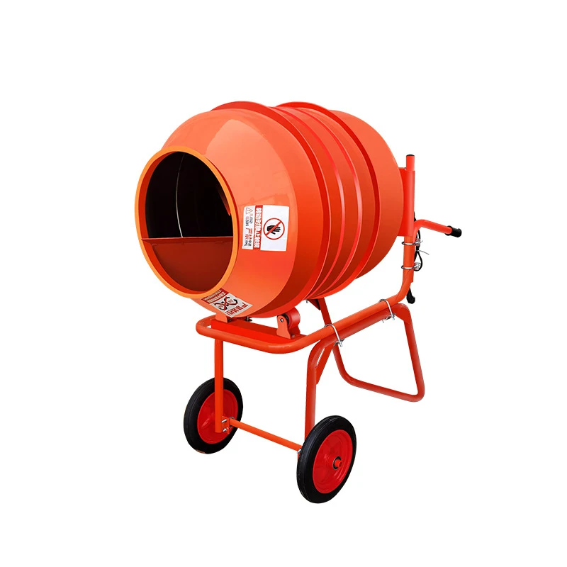 Small Hand Pushed Drum Mixer For Construction Sites Spot Mobile Cement Mortar Electric Forward And Reverse Mixer