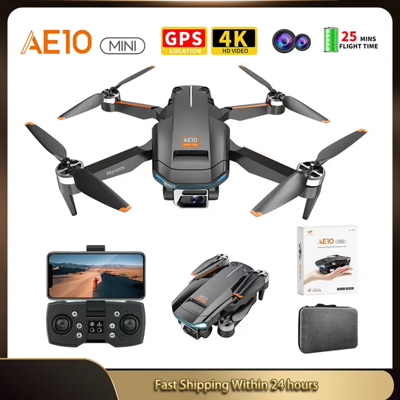 AE10 MINI 4K Camera Drone Professional GPS Optical Flow Remote Control Dron FPV Brushless Motor RC Quadcopter Drones