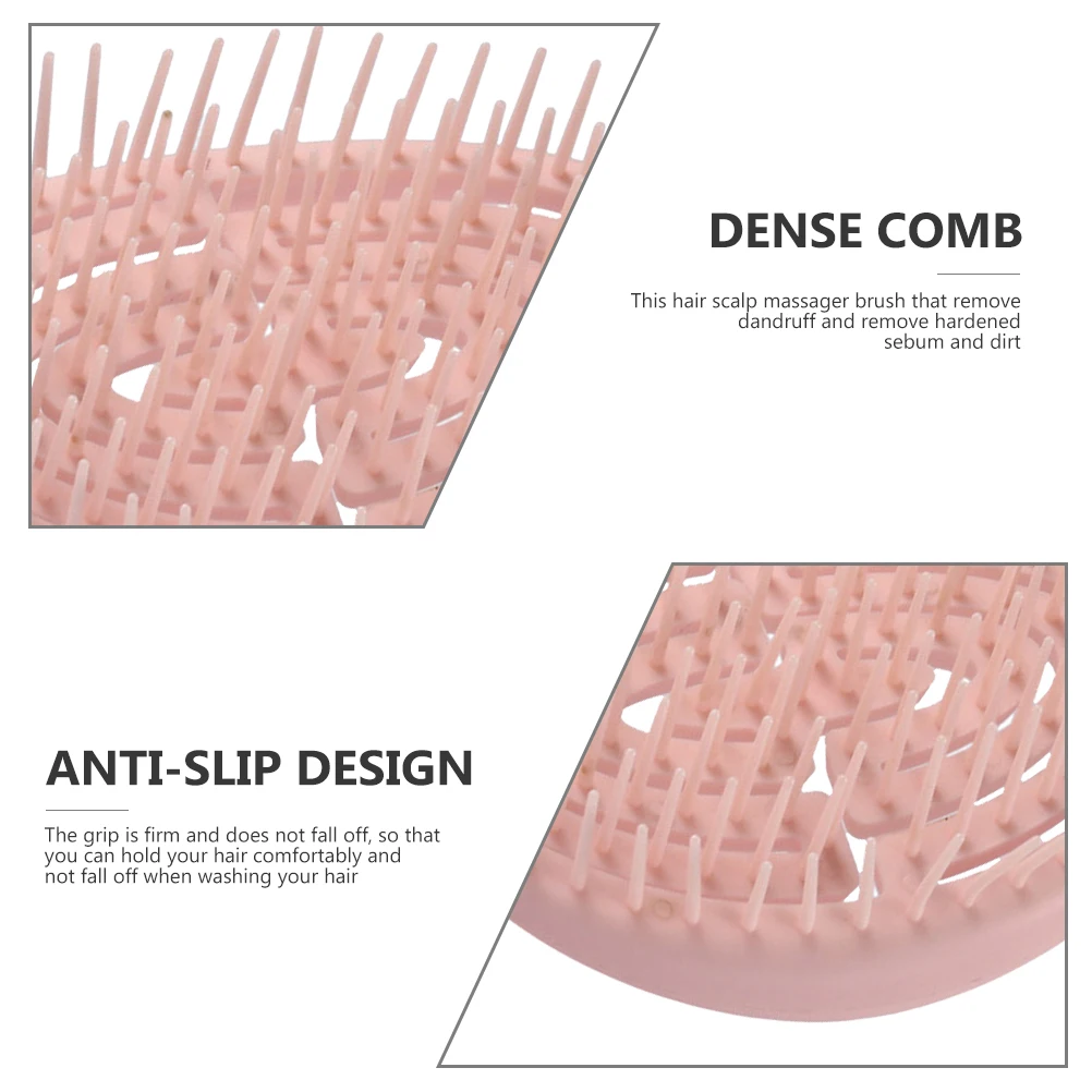 

2pcs Massage Straight Hair Comb Comfortable Bristles Anti Slip Firm Grip Removes Dandruff Stimulates Scalp Hair Growth Women