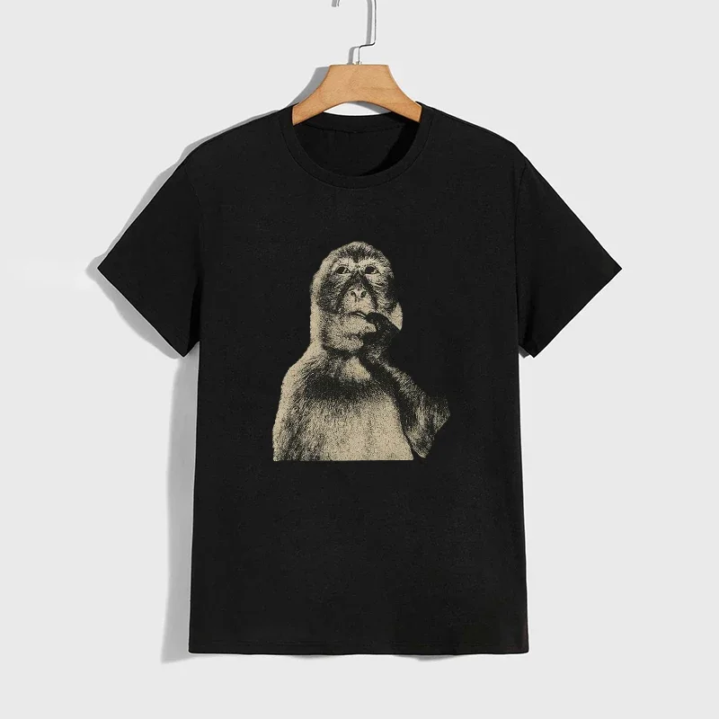 Funny Monkey Men's T-shirt Spring Summer Daily Casual Fashion Short Sleeve O-neck Top Streetwear Male Home Outdoor Comfort Tops