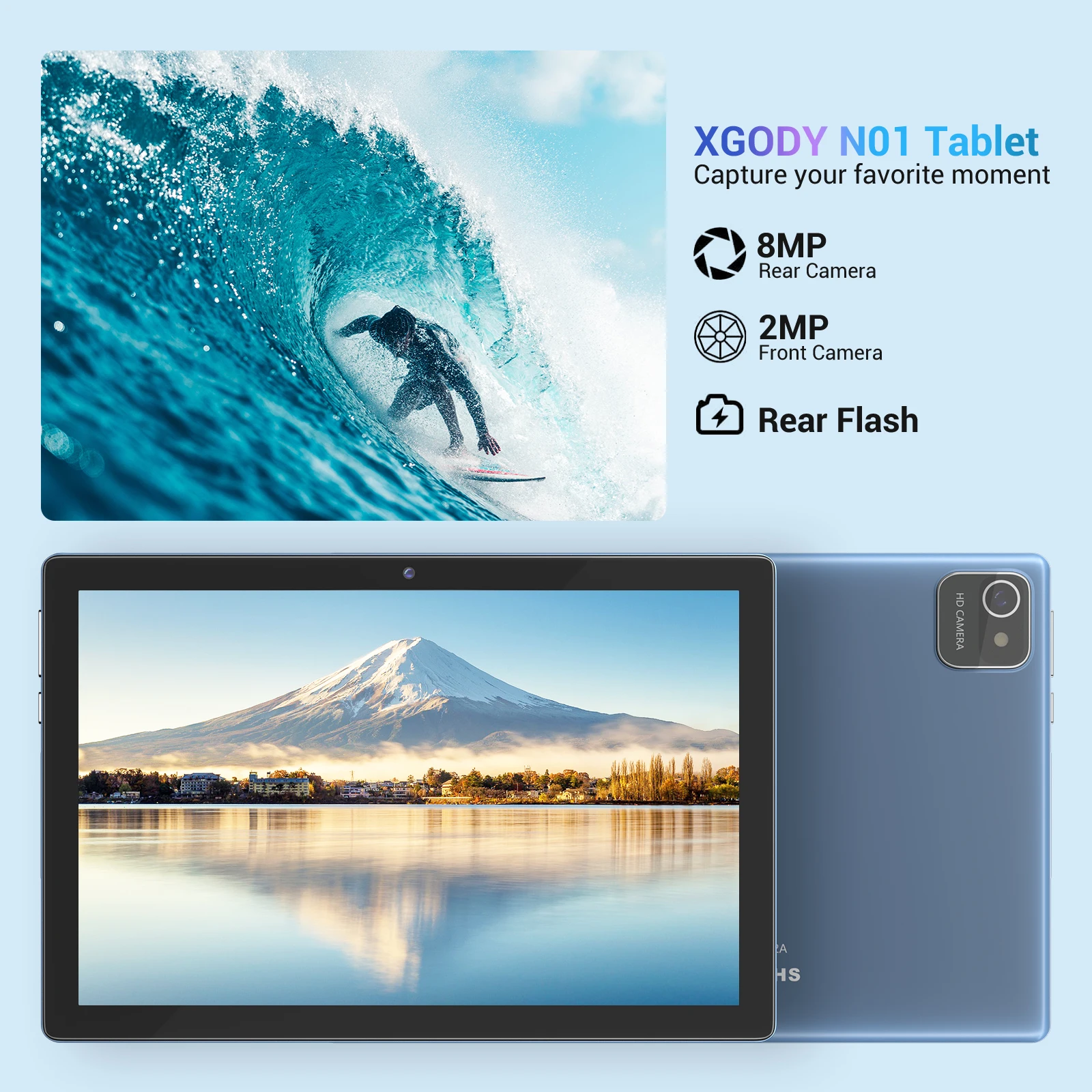 XGODY 10 Inch Tablet Android 11 Study Tablets for Education 4GB 64GB WiFi PC Bluetooth Case Keyboard for Adults Children Kids