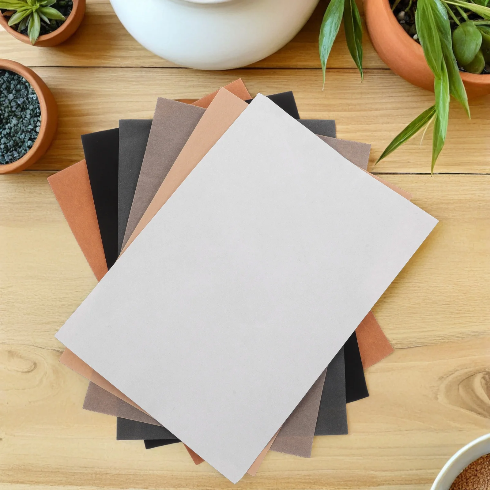 

6pcs Felt Fabric Sheets Self Adhesive Backing Assorted Colors For Diy Craft Sewing Patchwork Seasonal Decorations Crafting