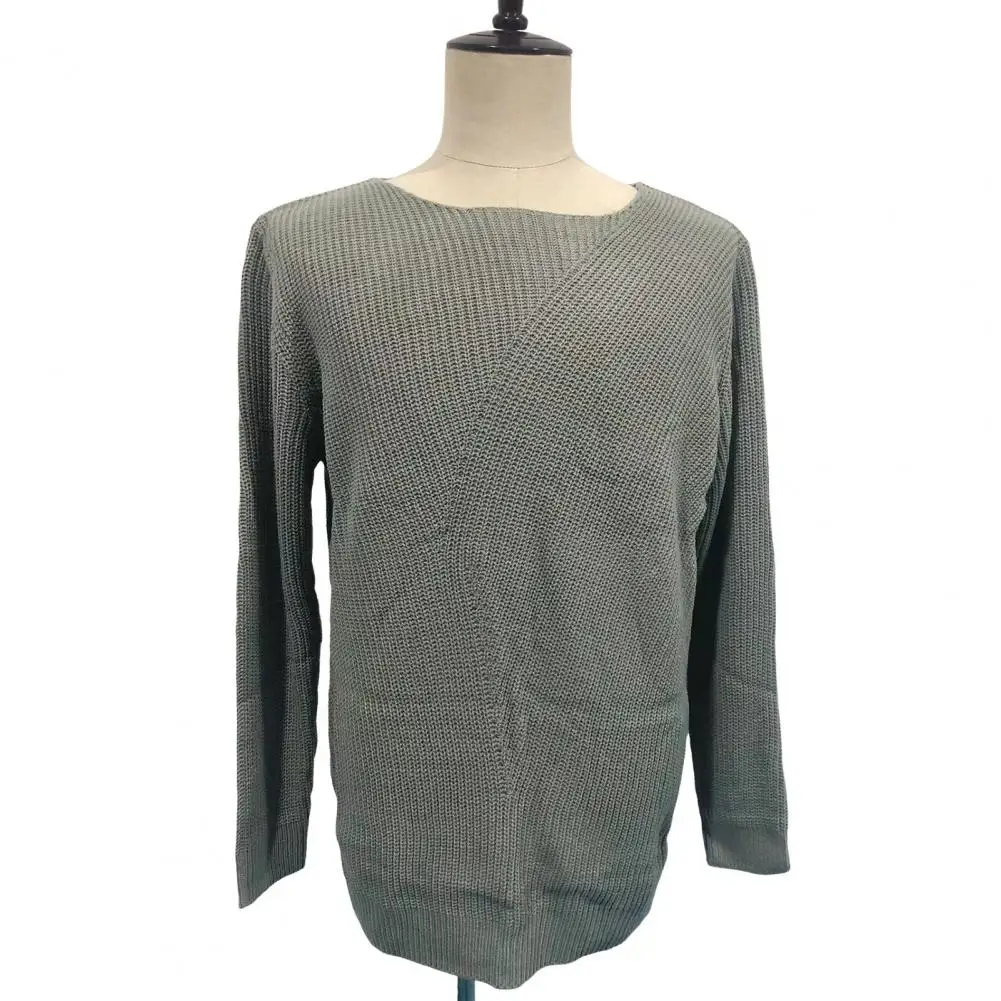 Men Base Layer Knit Top V Neck Knitted Sweater with High Elasticity Loose for Fall Winter chalecos para hombre