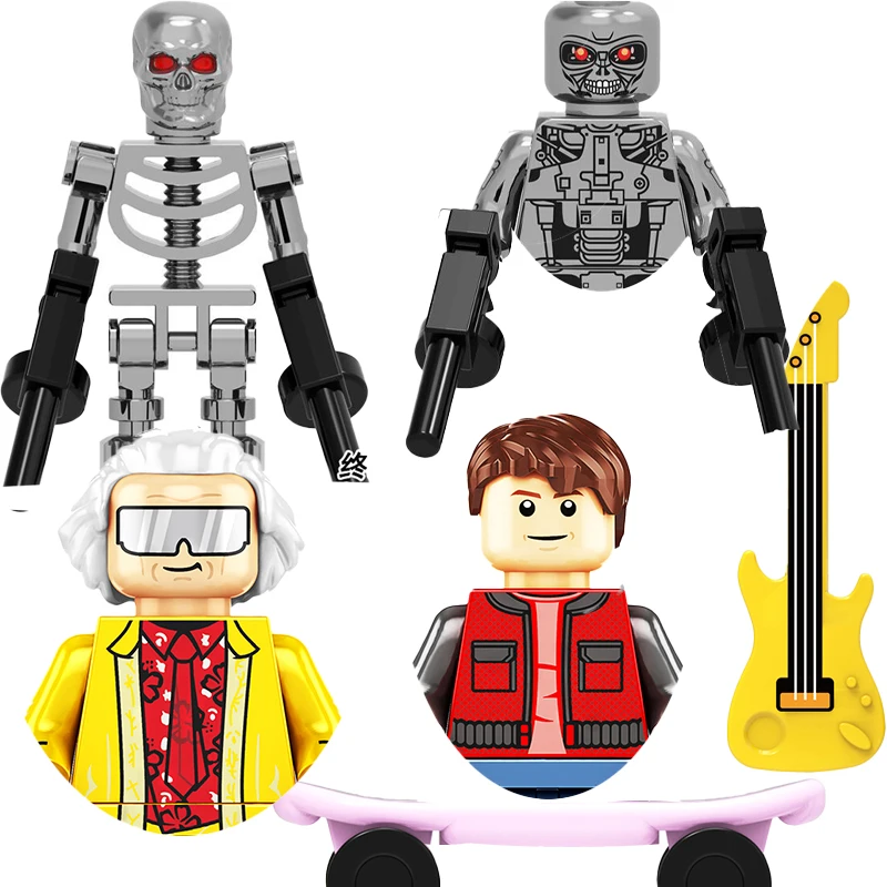 Terug naar de toekomst Bouwstenen De Terminator Mini-actiefiguren Chase John Wick Minifiguren Kerstcadeaus voor kinderen