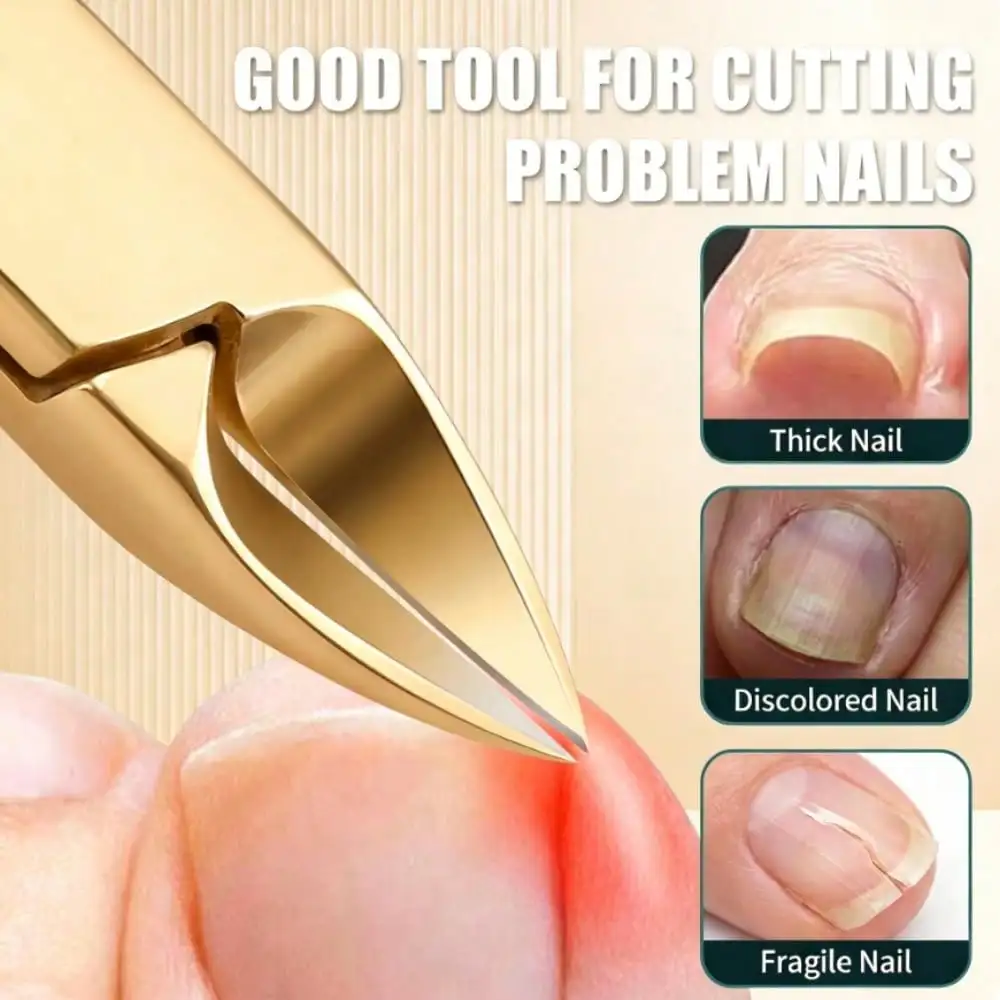 1/2 Stück Professionelle Nagelhautzange, Nagelhautschneider aus Edelstahl, Nagelpflegewerkzeuge – Detail 2