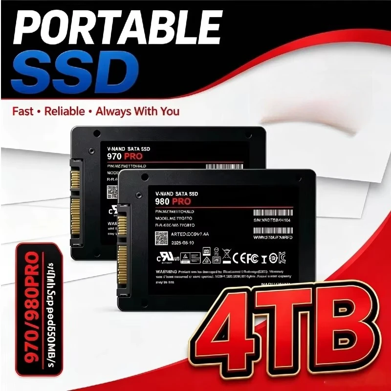 2.5 Inch SATA3 970/980 PRO Internal Hard Drive, Multi-capacity SSD 500GB 1TB 2TB 4TB Solid State Disk for Daily Computer Use