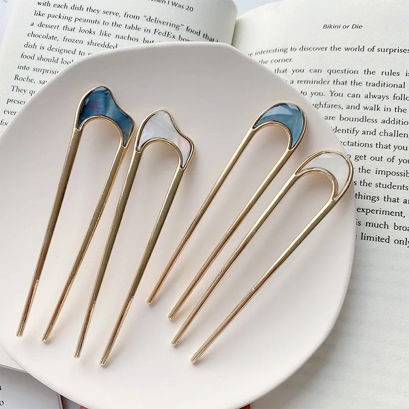 Simple U Shape Hair Clips Pins for Women Girls Metal Hair Sticks Bride Hair Styling Accessories Hairpins Barrettes Wholesale