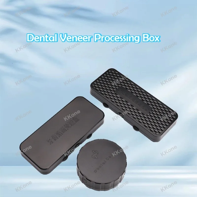 2Sets Dental All-Ceramic Veneer Box - Processing/Cleaning/Rinsing Use Hydrofluoric Acid Resistant Light-Proof Storage Case