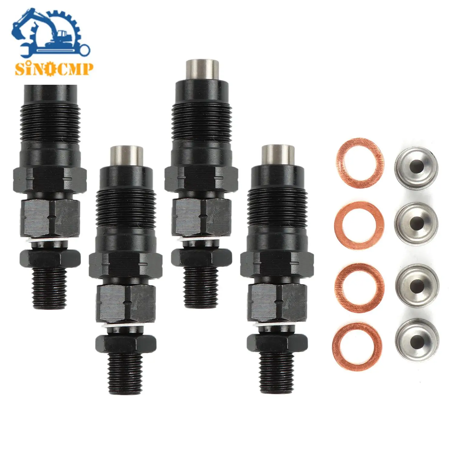 4PC New Diesel Fuel Injectors Set For Toyota Hilux Surf Prado 1KZ-TE 3.0 L 093400-7040 Automotive Professional Parts